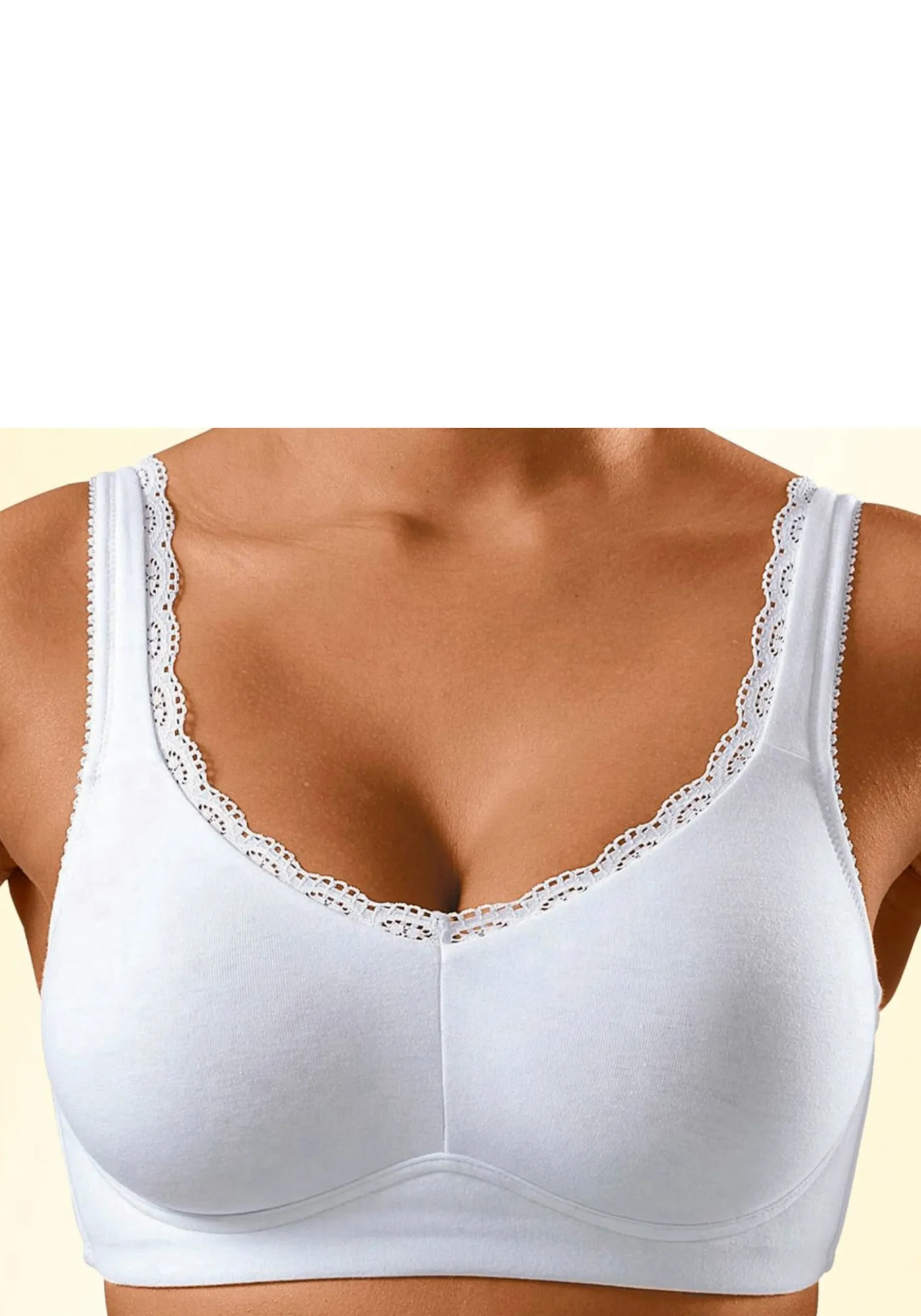Bhs|petite fleur Soft-BH hellblau+weiß