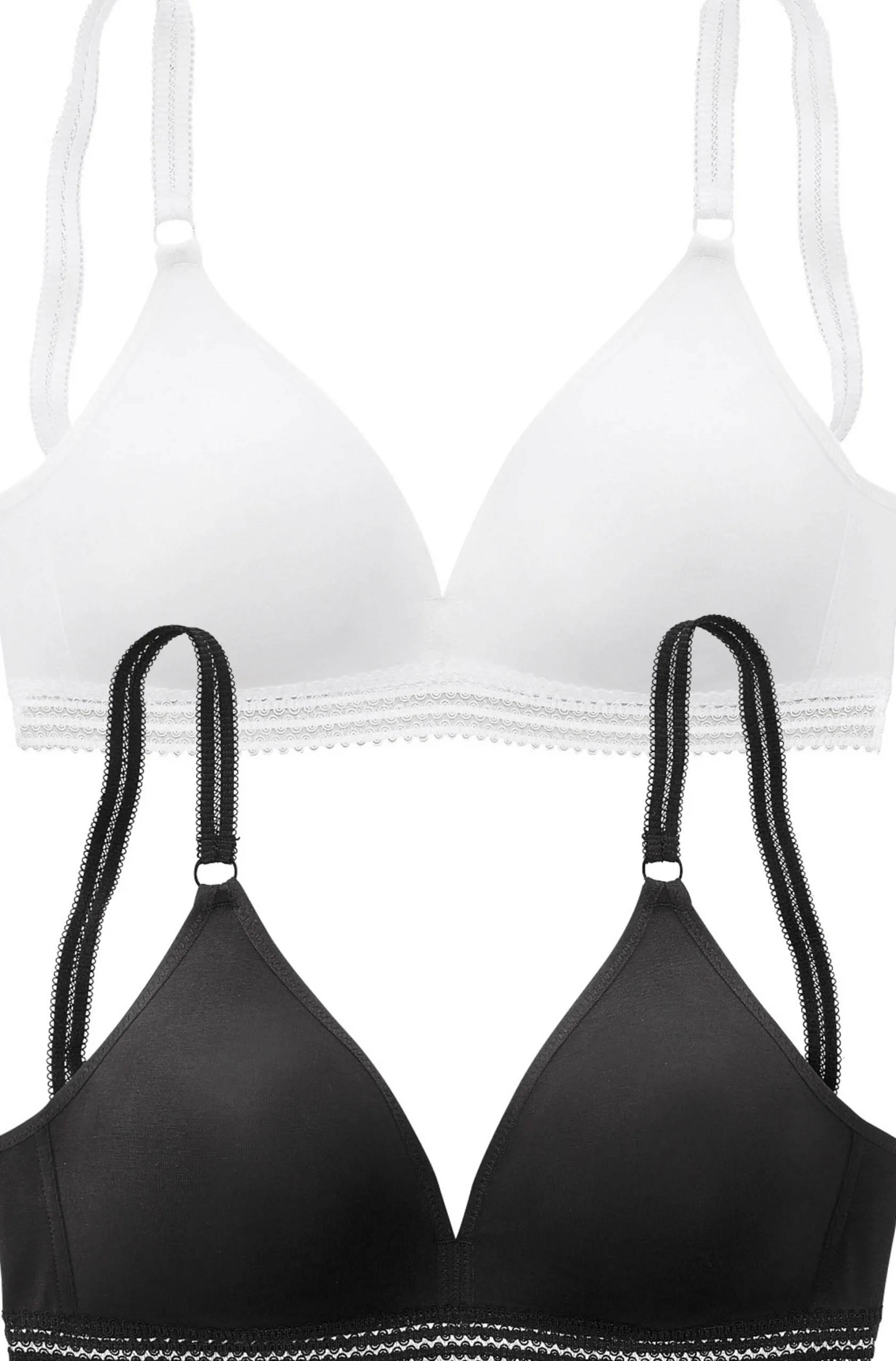 Bhs|petite fleur Soft-BH weiß+schwarz