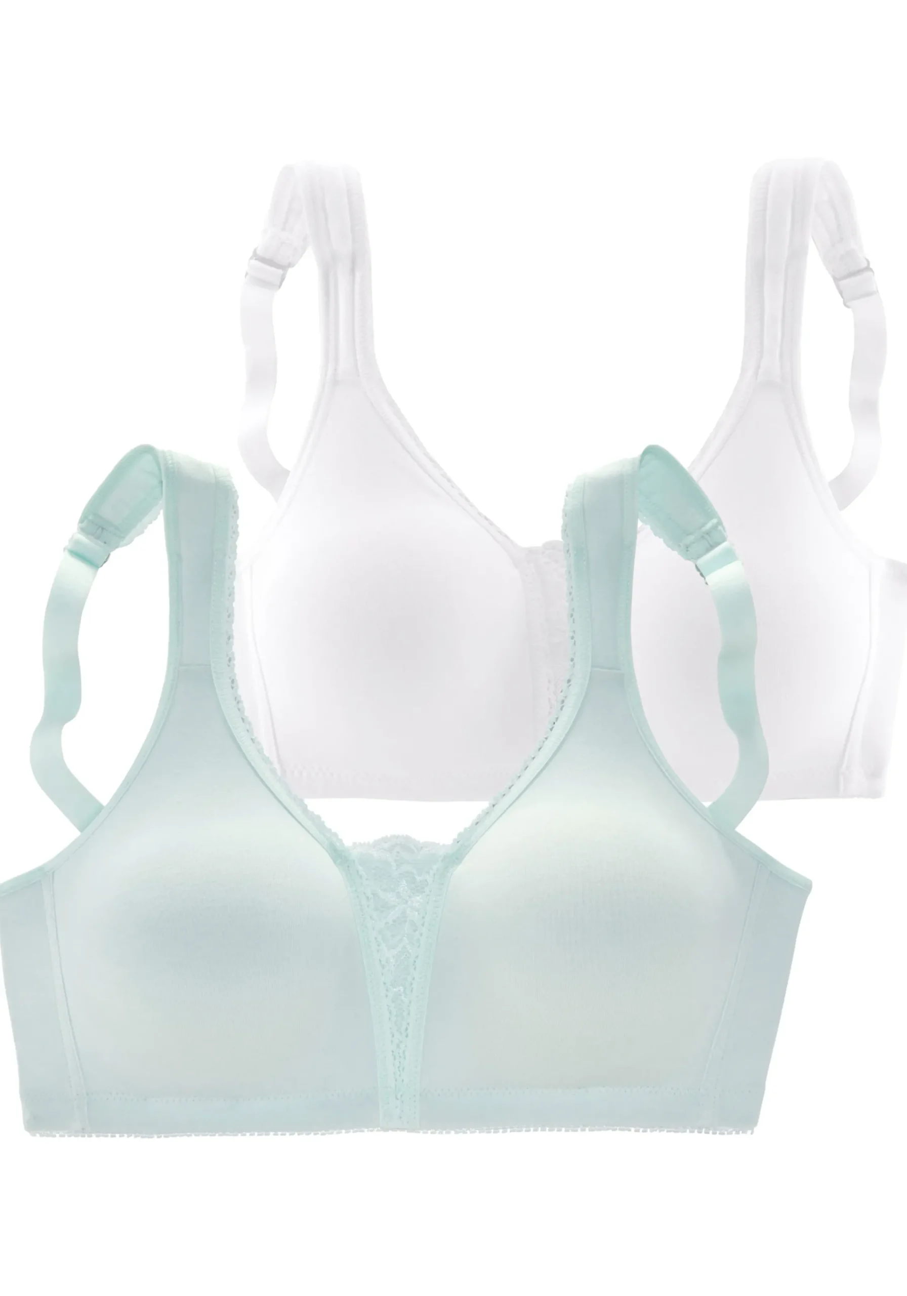 Bhs|petite fleur Soft-BH hellblau+weiß