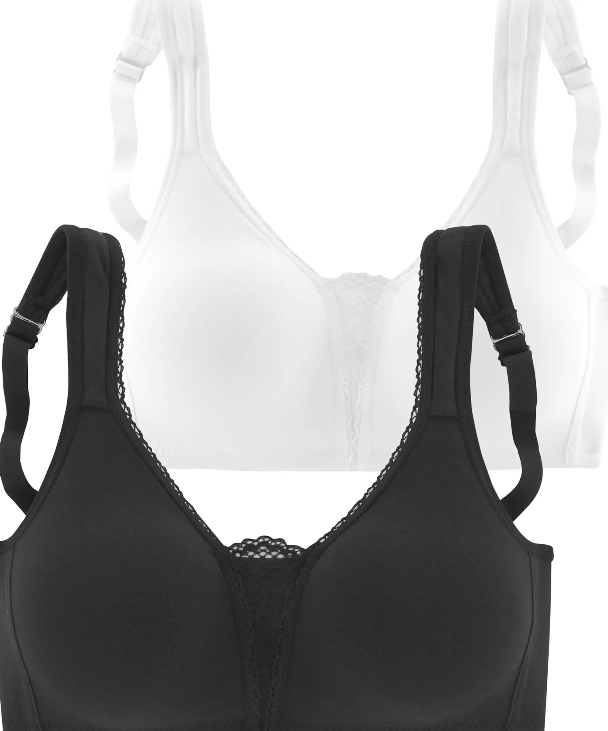 Bhs|petite fleur Soft-BH schwarz+weiß