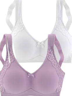 Bhs|petite fleur Soft-BH flieder+weiß