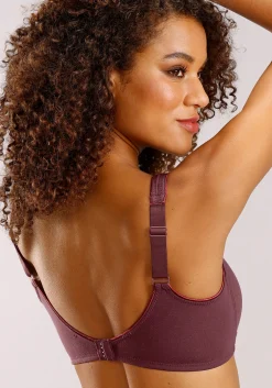 Bhs|petite fleur Soft-BH bordeaux+weiß