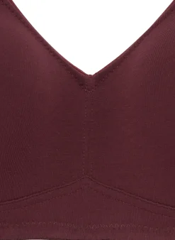 Bhs|petite fleur Soft-BH bordeaux+weiß