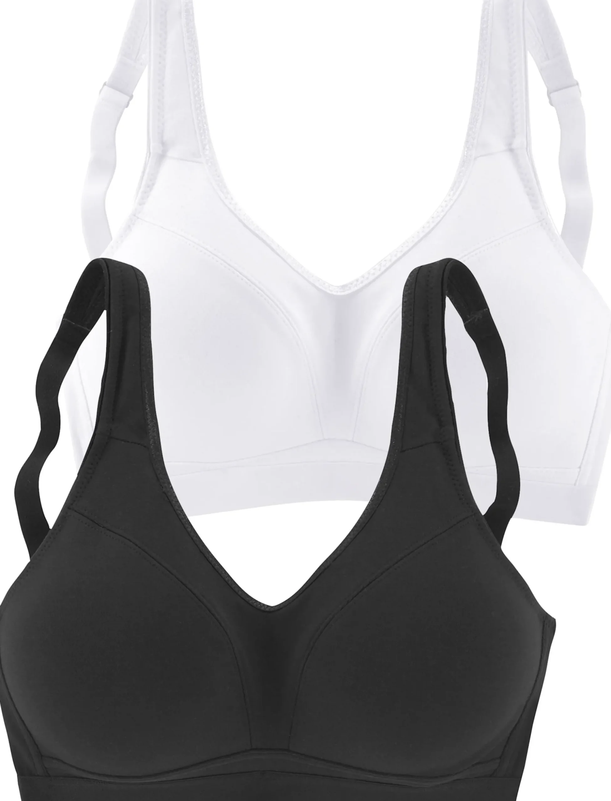 Bhs|petite fleur Soft-BH weiß+schwarz