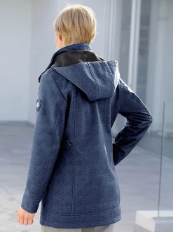 Jacken| Softshelljacke gefüttert, wasserabweisend marine-meliert