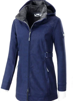 Jacken| Softshelljacke gefüttert, wasserabweisend marine-meliert