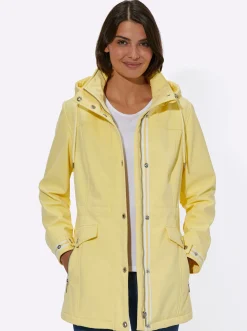 Jacken| Softshelljacke mit abnehmbarer Kapuze zitrone