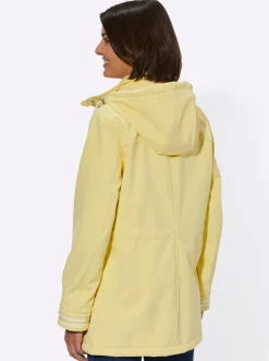 Jacken| Softshelljacke mit abnehmbarer Kapuze zitrone