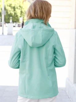 Jacken| Softshelljacke mit Fleece-Futter mint
