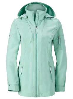 Jacken| Softshelljacke mit Fleece-Futter mint