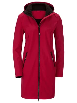 Jacken| Softshelljacke mit Gummizug im Rücken rot