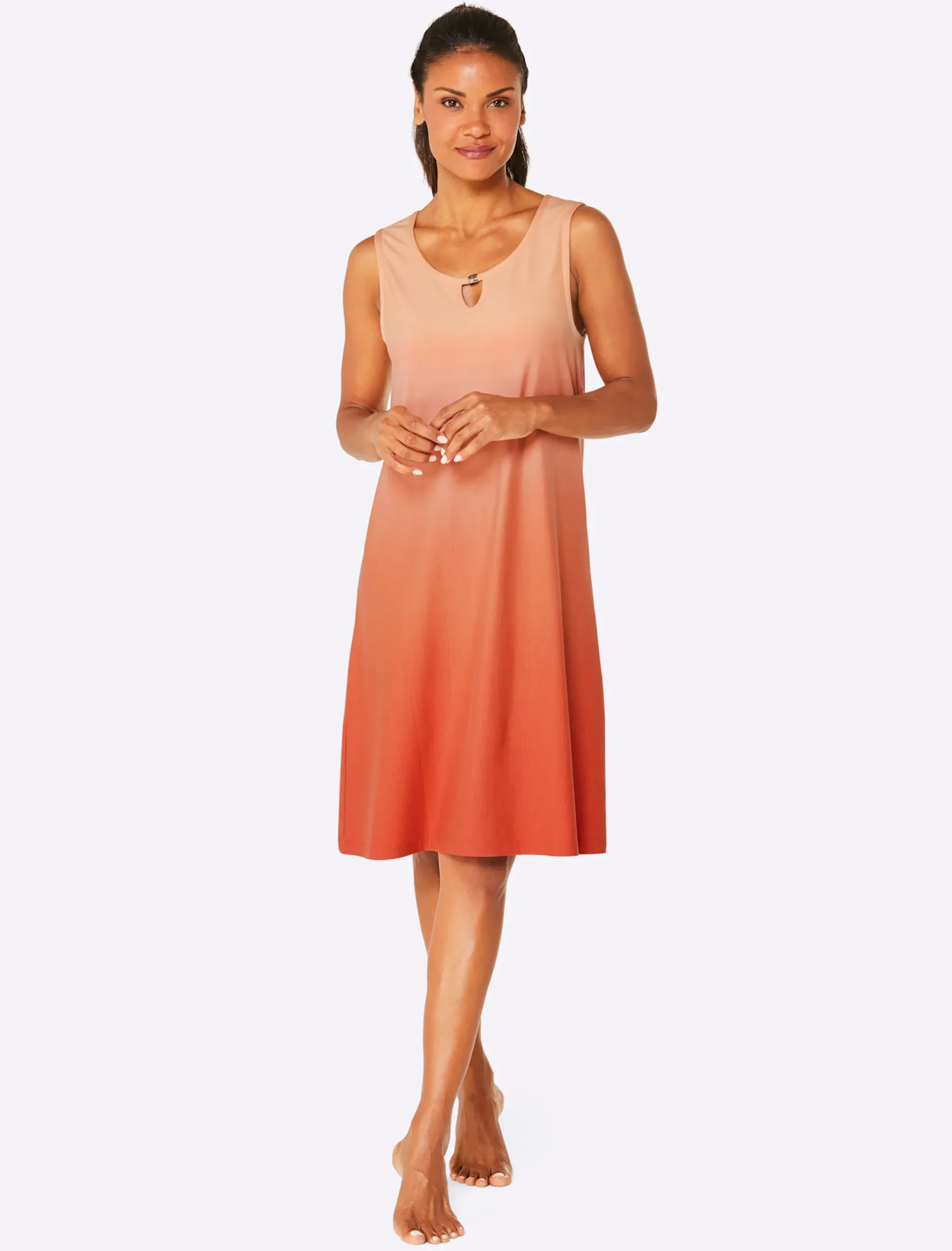 Kleider|feel good Sommerkleid apricot-terra