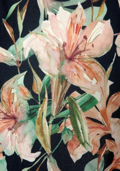 Kleider|LASCANA Sommerkleid marine-apricot-bedruckt