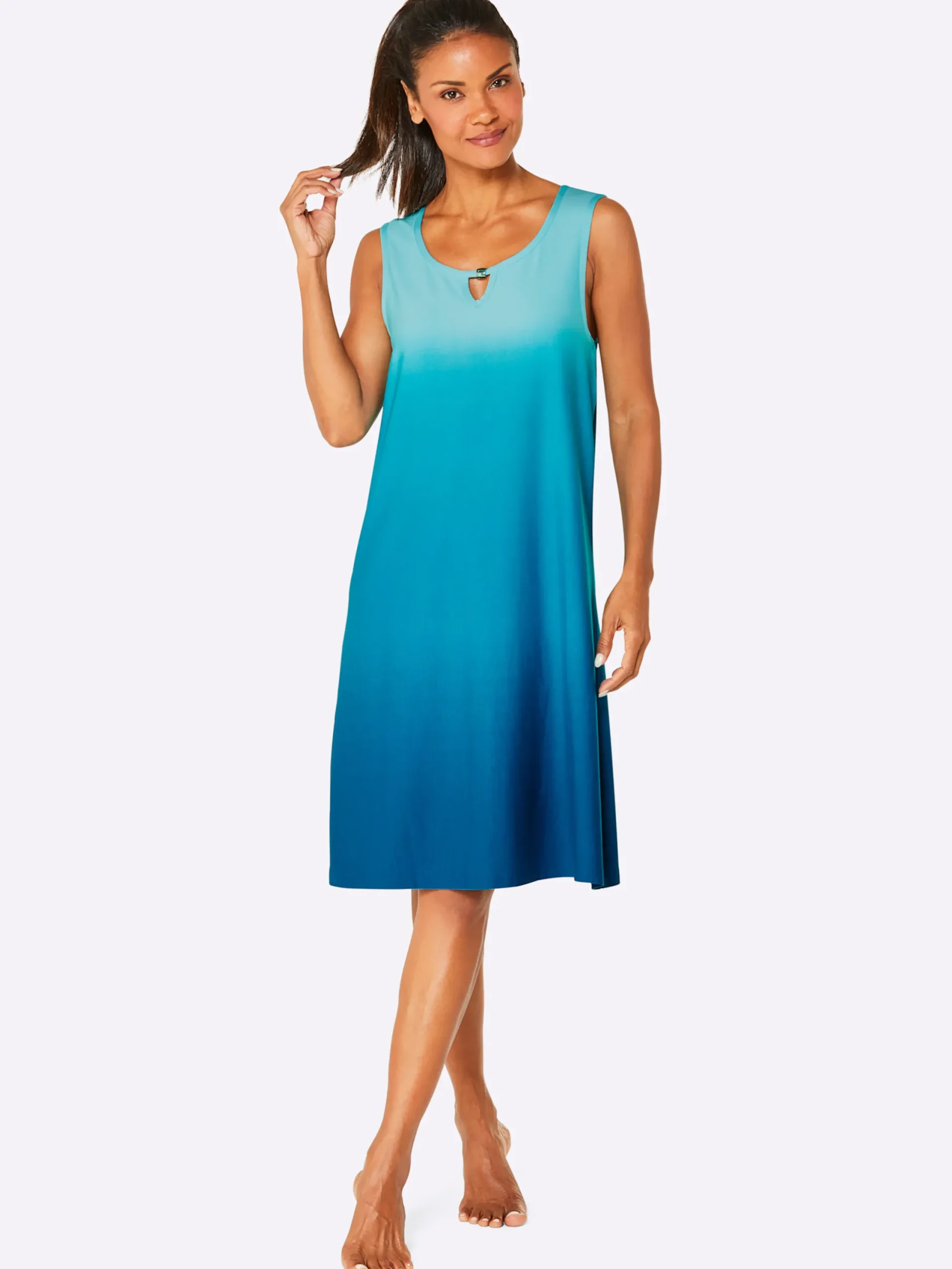 Kleider|feel good Sommerkleid aquamarin-aquapetrol
