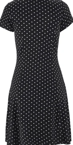 Kleider|Beachtime Sommerkleid schwarz-weiß-gepunktet