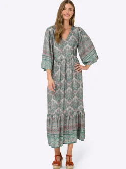 Strandkleider|heine Sommerkleid sand-flamingo-bedruckt