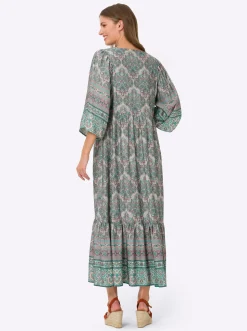 Strandkleider|heine Sommerkleid sand-flamingo-bedruckt