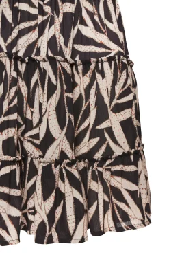 Strandkleider|s.Oliver Sommerkleid schwarz-sandbedruckt