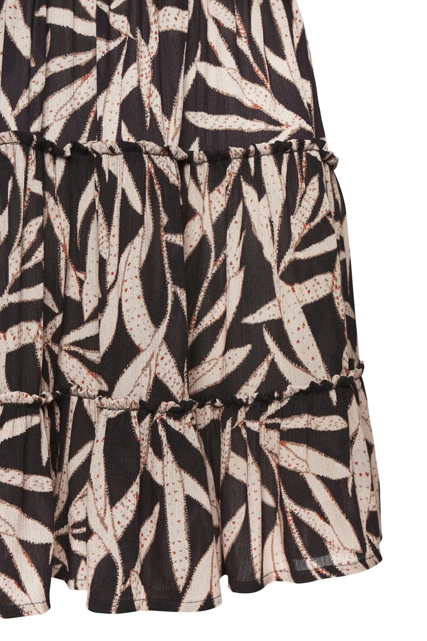 Strandkleider|s.Oliver Sommerkleid schwarz-sandbedruckt
