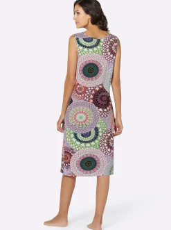 Strandkleider|Kleider|feel good Sommerkleid in Viskose-Qualität bunt-bedruckt