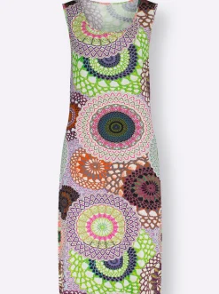 Strandkleider|Kleider|feel good Sommerkleid in Viskose-Qualität bunt-bedruckt
