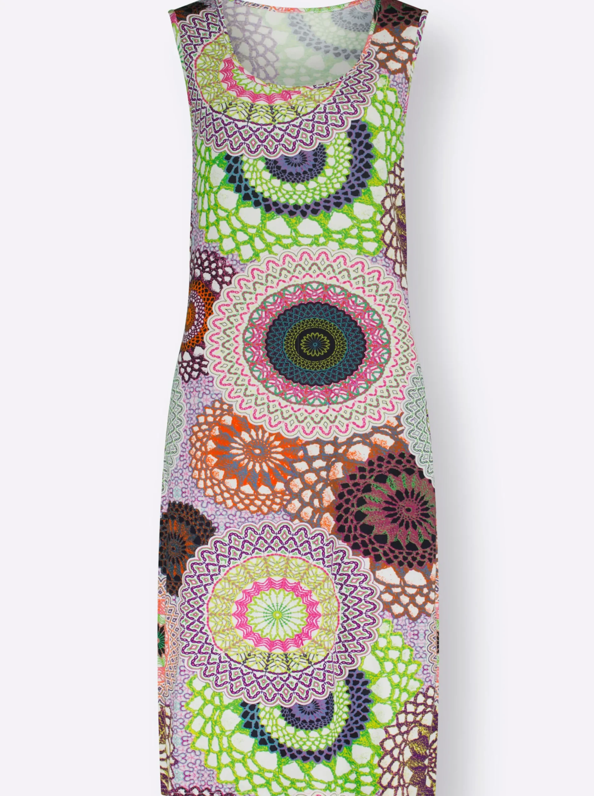 Strandkleider|Kleider|feel good Sommerkleid in Viskose-Qualität bunt-bedruckt