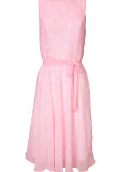 Kleider|heine Sommerkleid inklusive Bindegürtel rosé-offwhite