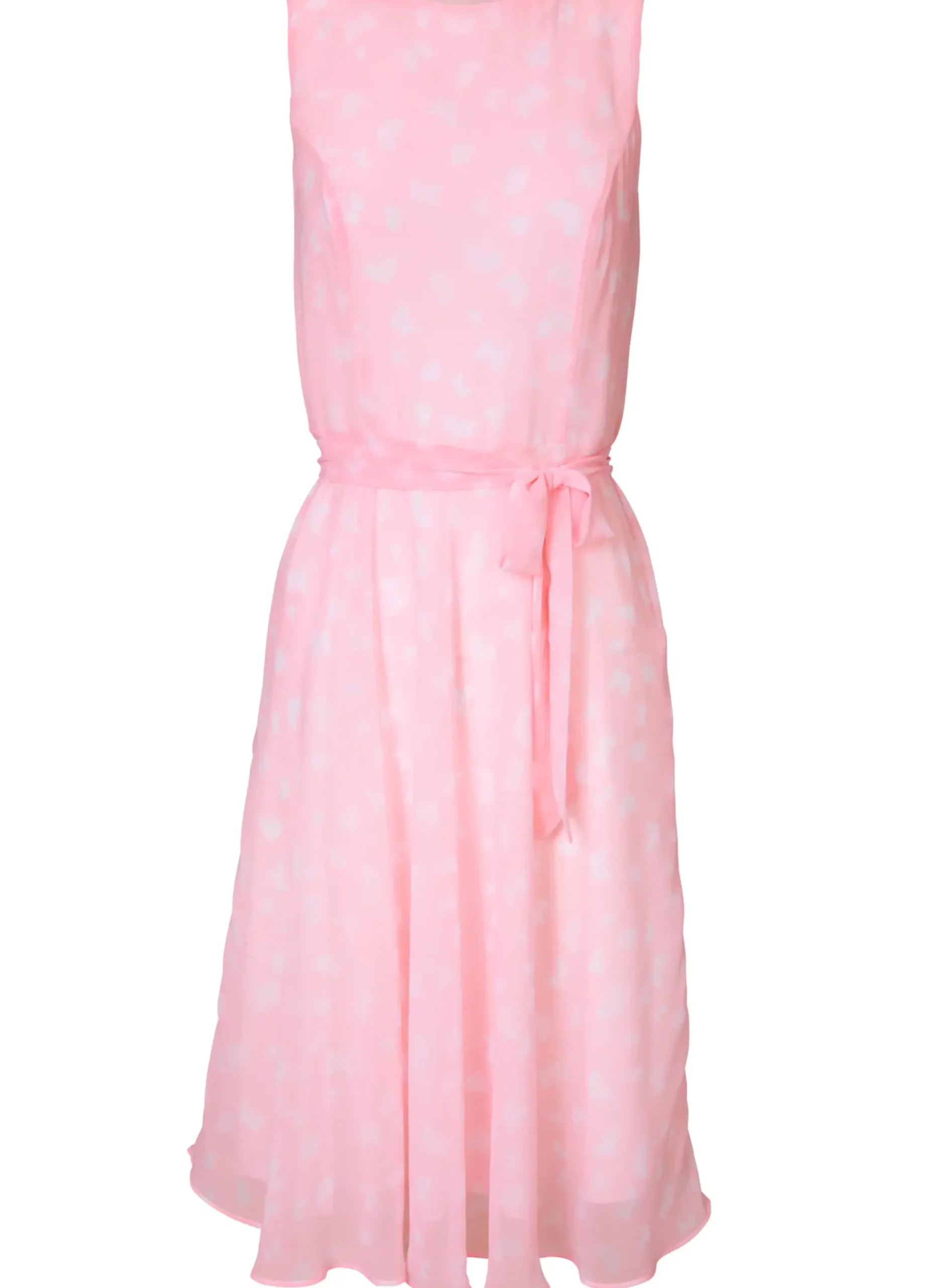 Kleider|heine Sommerkleid inklusive Bindegürtel rosé-offwhite