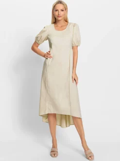 Kleider|heine Sommerkleid mit Puffärmel sand