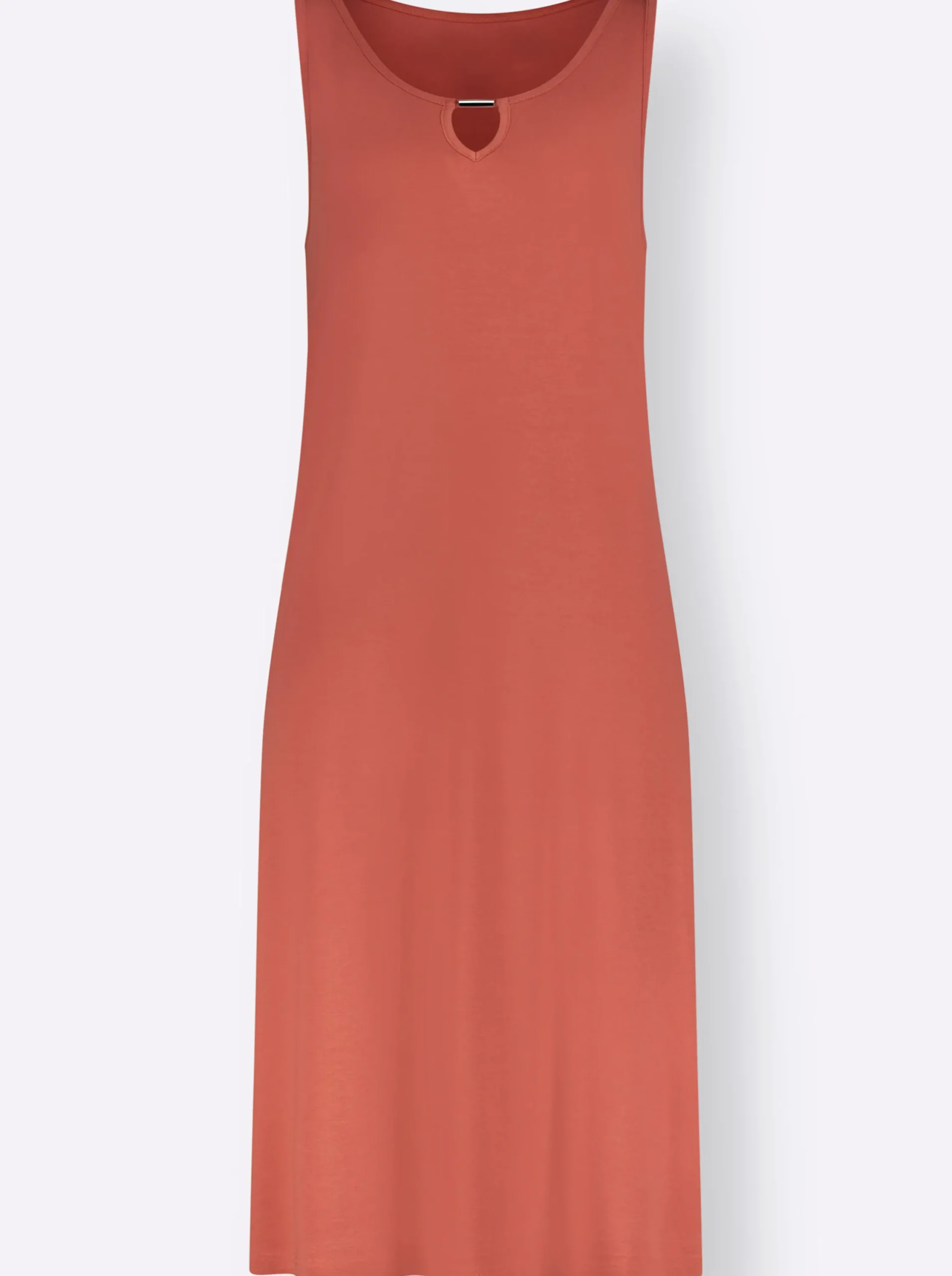 Kleider|feel good Sommerkleid mit Zierspange terrakotta
