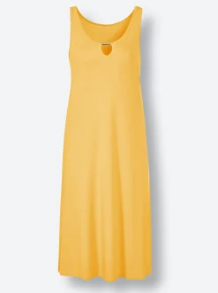 Kleider|feel good Sommerkleid mit Zierspange gelb