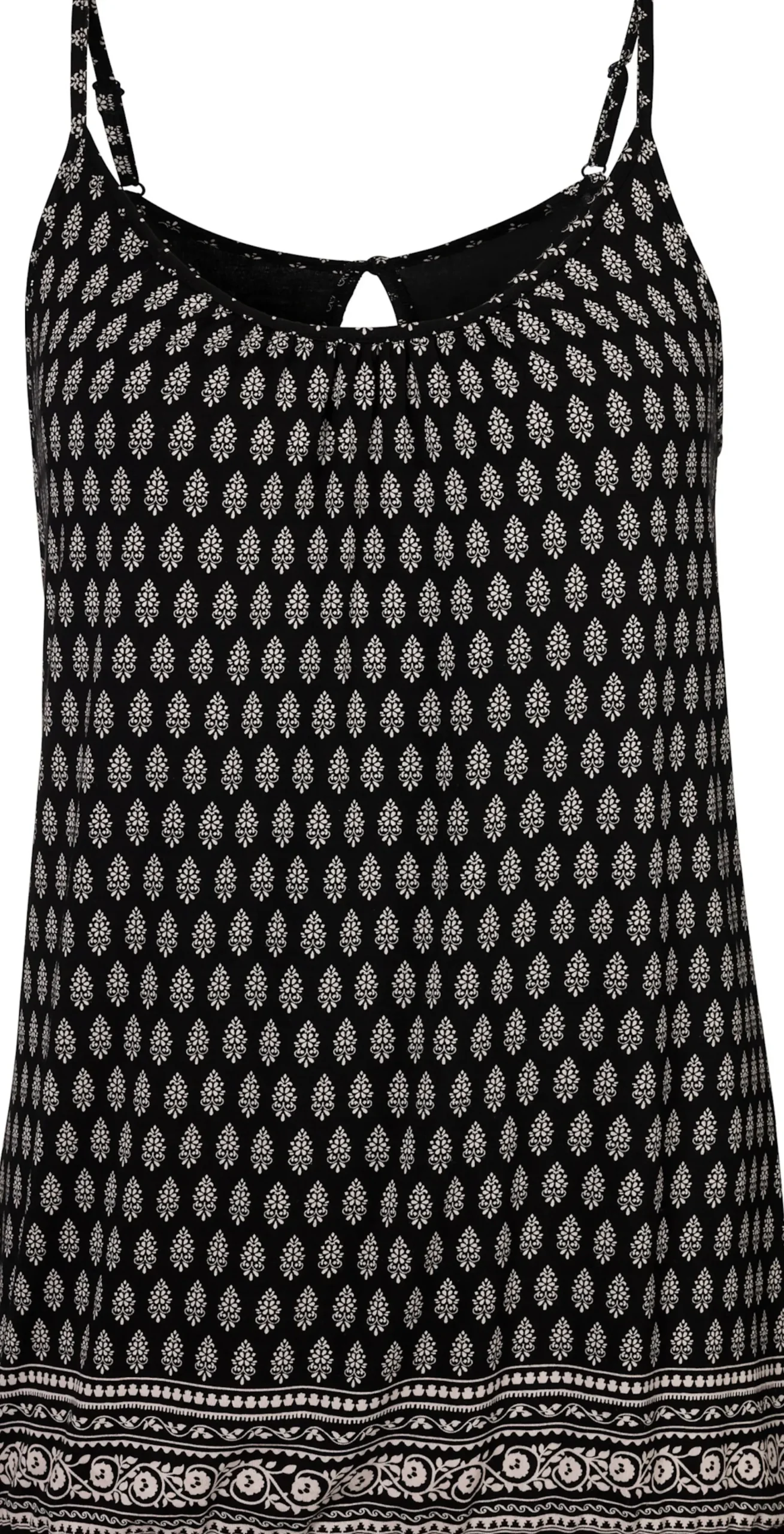 Shirts|LASCANA Spaghettitop schwarz-gemustert,schwarz-uni