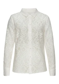 Strandmode|Blusen|LASCANA Spitzenbluse weiß