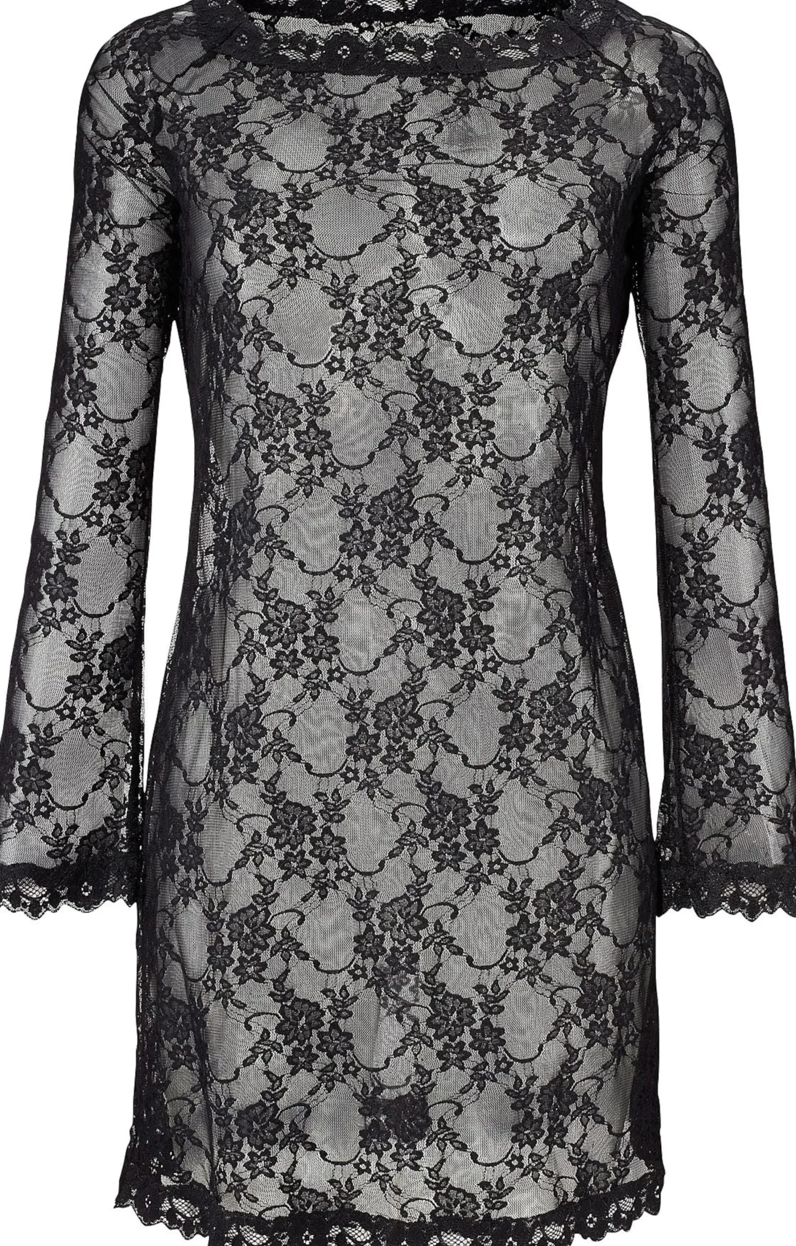 Strandkleider|Kleider|LASCANA Spitzenkleid schwarz