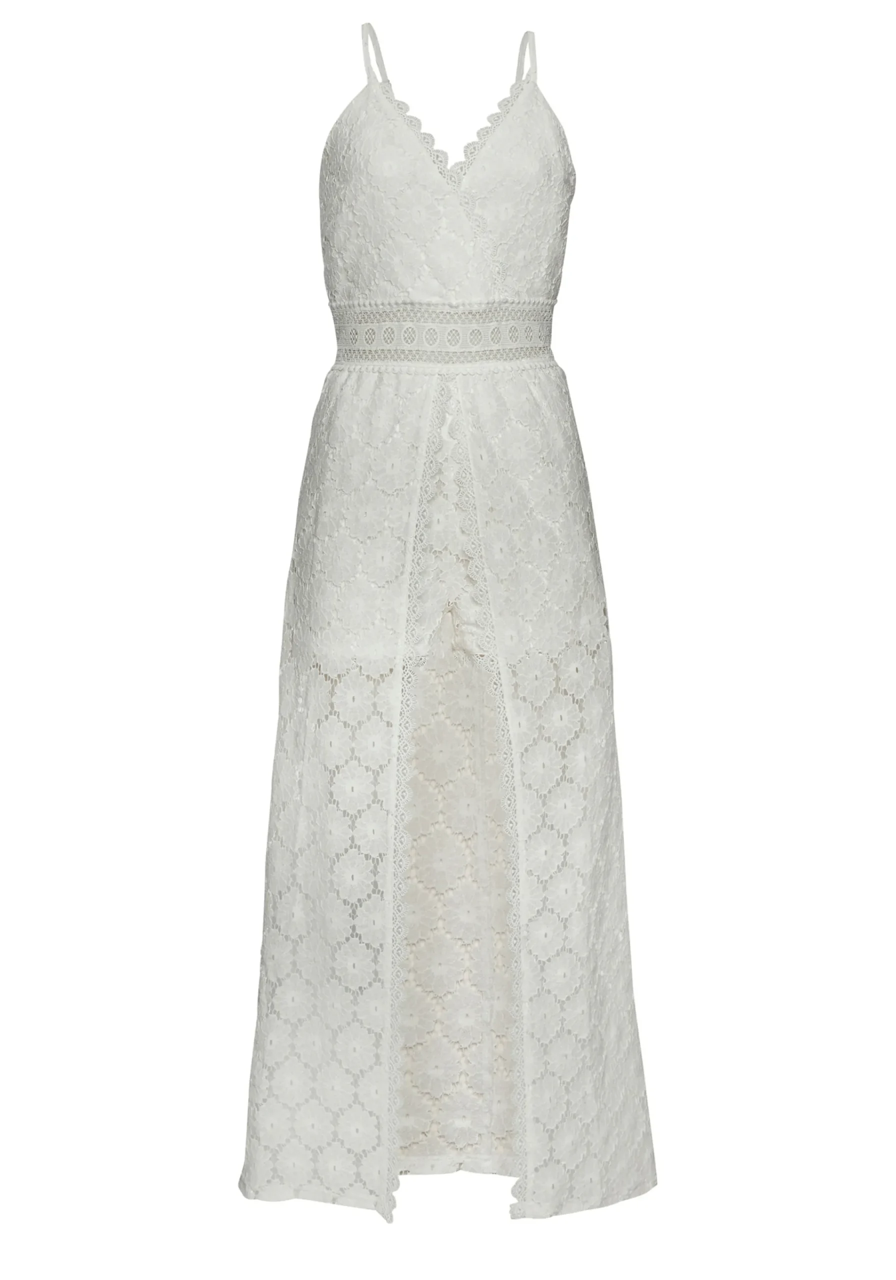 Strandkleider|Vivance Spitzenkleid weiß
