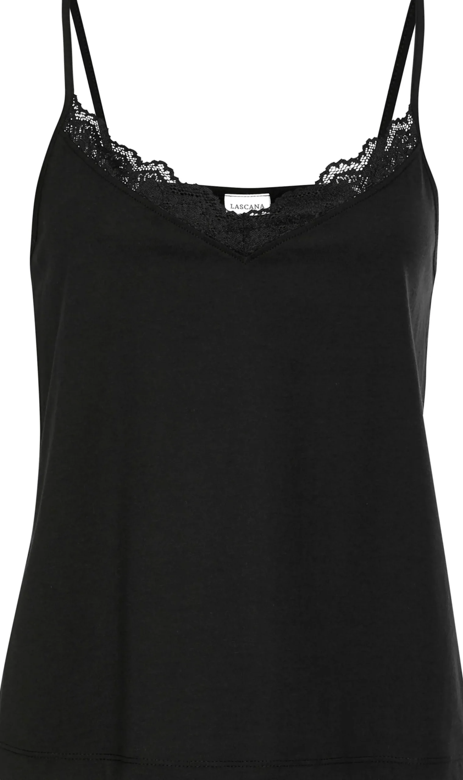 Strandmode|Shirts|LASCANA Spitzentop schwarz