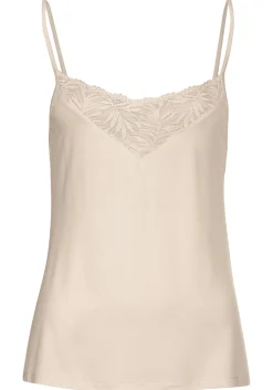 Nachtwäsche|LASCANA Spitzentop creme