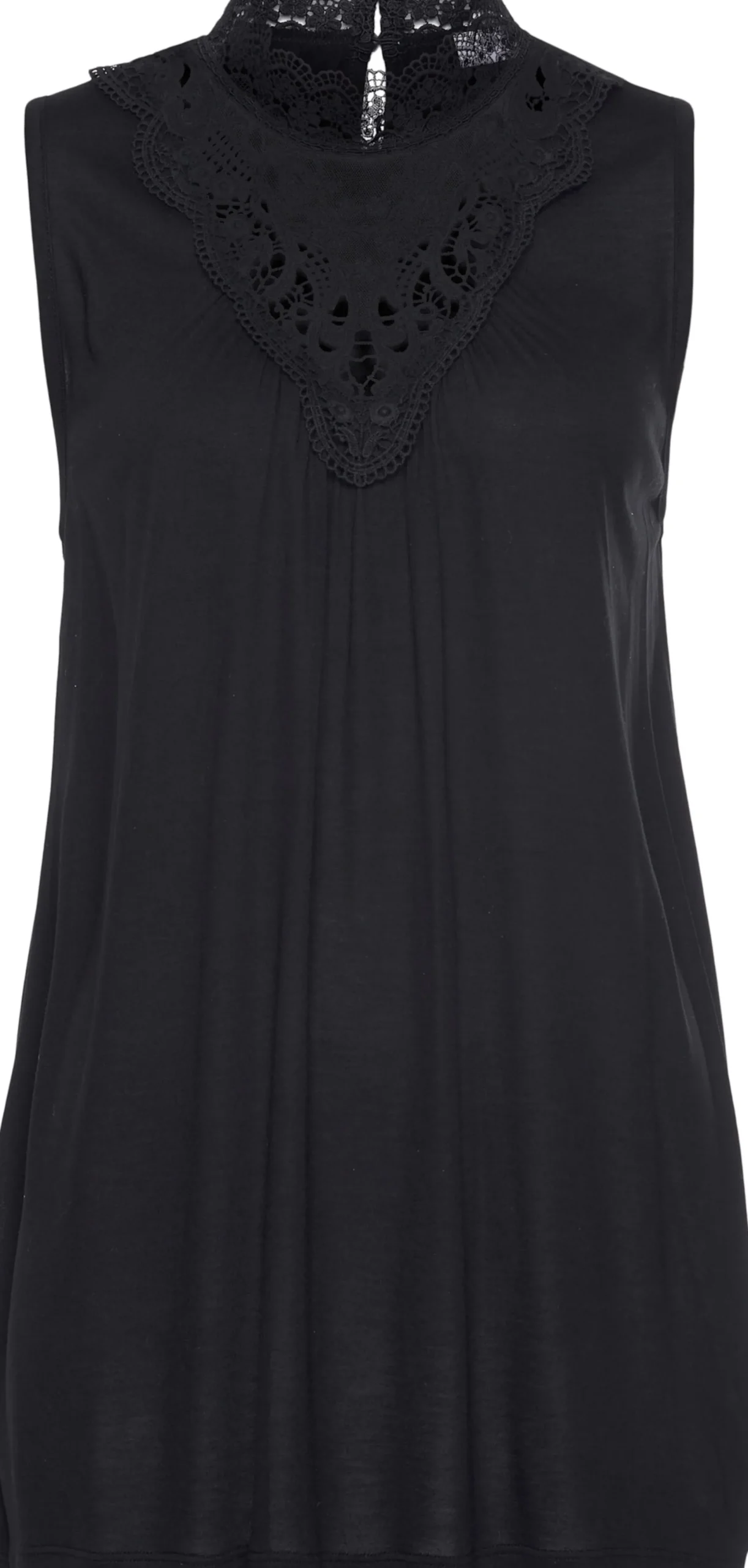 Shirts|LASCANA Spitzentop schwarz