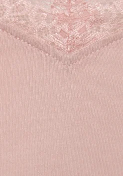 Shirts|LASCANA Spitzentop altrosa