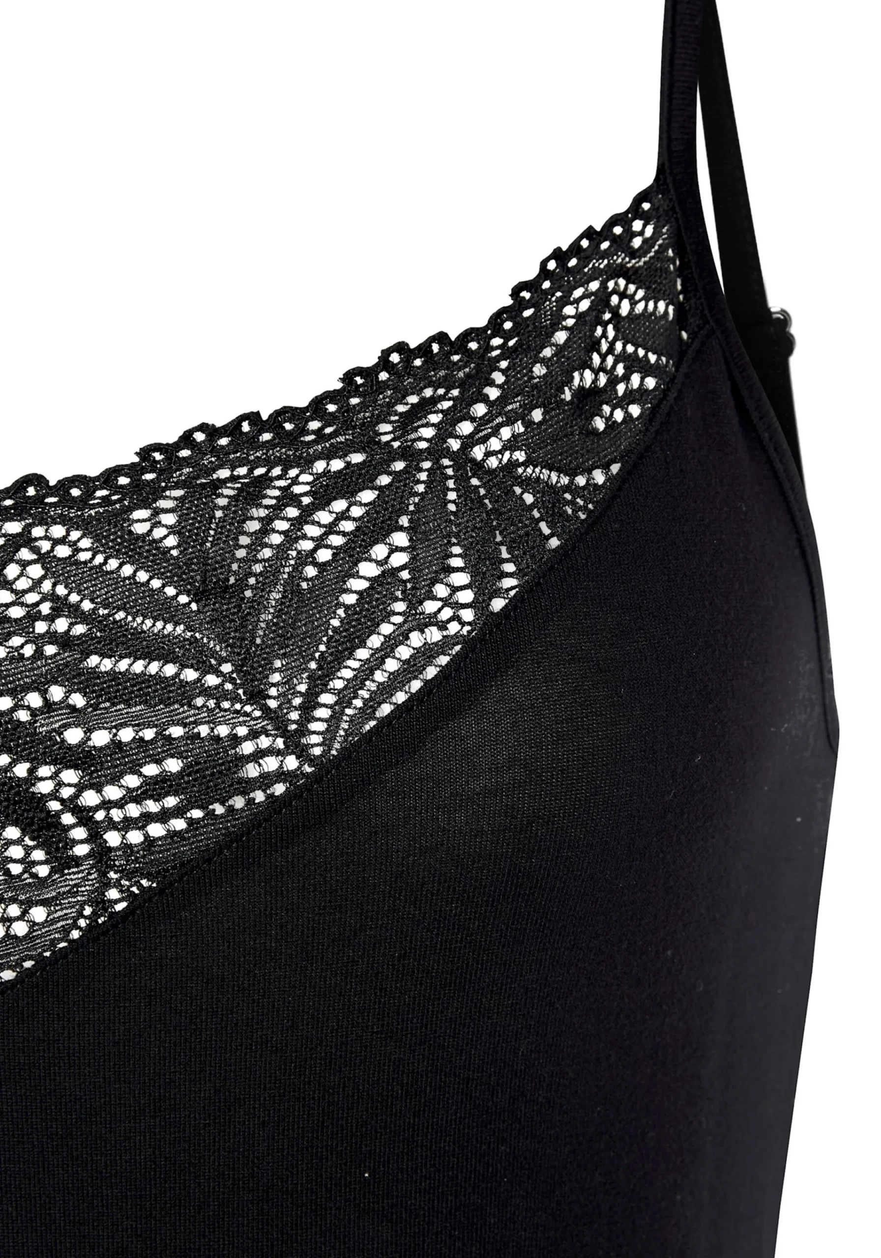 Shirts|LASCANA Spitzentop schwarz