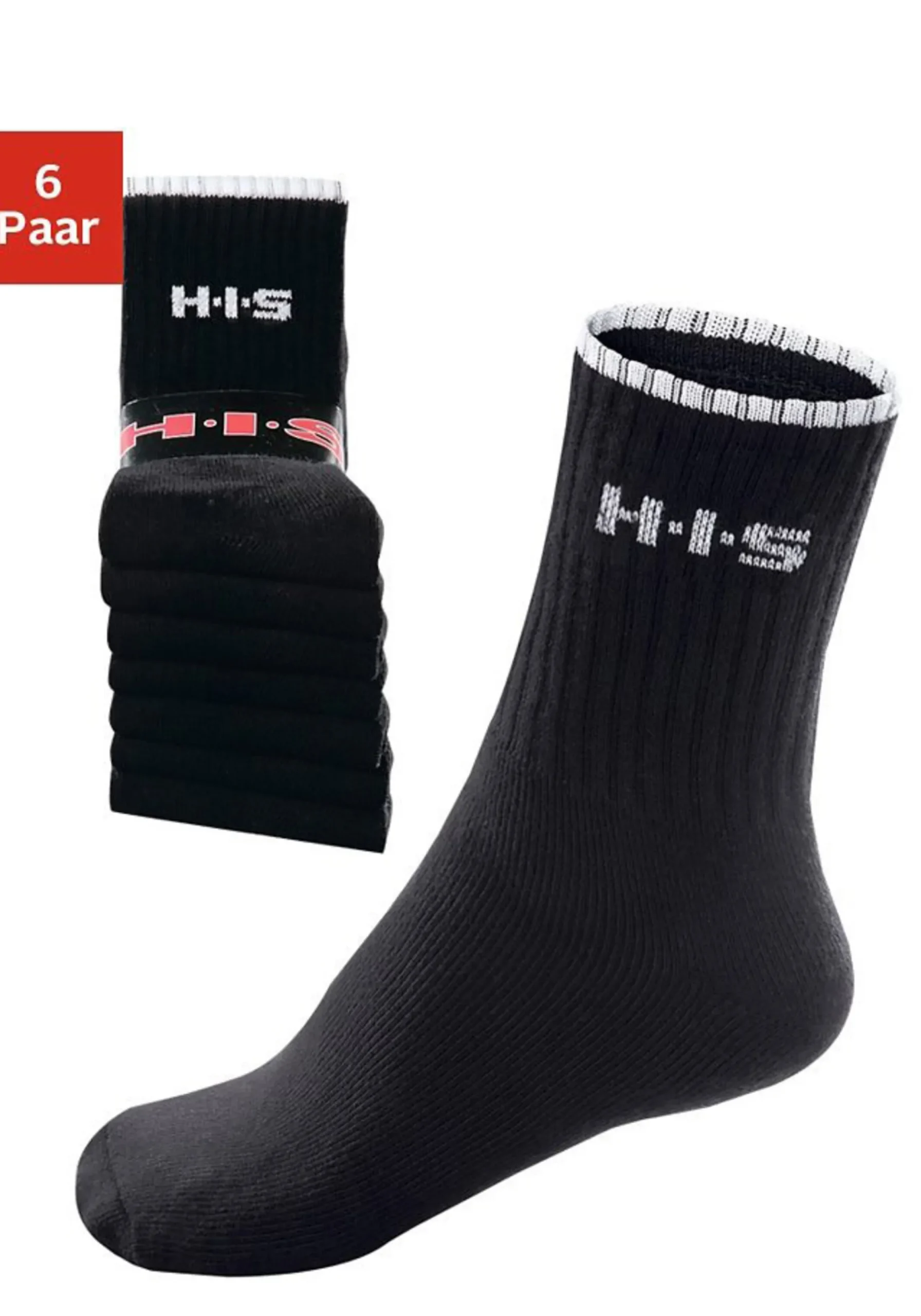 Strümpfe & Socken|H.I.S Sportsocken schwarz