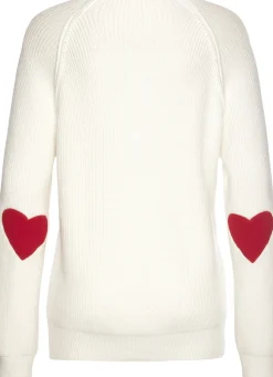Pullover|LASCANA Stehkragenpullover wollweiß
