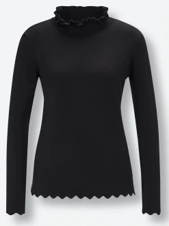 Pullover|CREATION L PREMIUM Stehkragenpullover schwarz