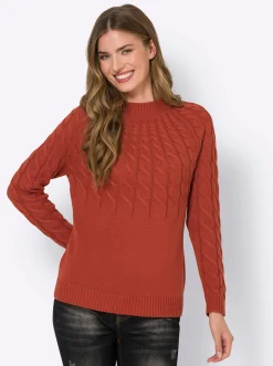 Pullover|heine Stehkragenpullover rostrot