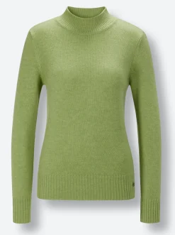 Pullover|CREATION L PREMIUM Stehkragenpullover kiwi-meliert