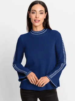Pullover|heine Stehkragenpullover royalblau