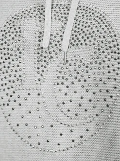Pullover|heine Stehkragenpullover mit Glitzer-Details hellgrau-meliert