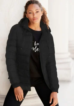 Jacken|LASCANA Steppjacke schwarz