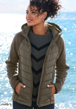 Jacken|Vivance Steppjacke khaki
