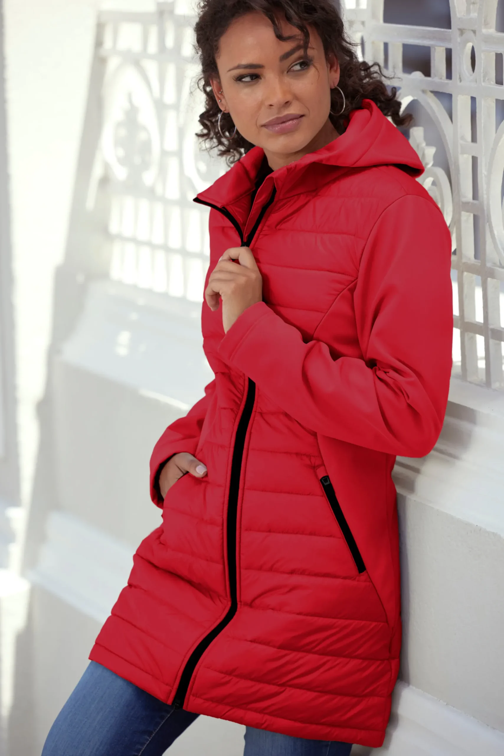 Jacken| Steppjacke rot